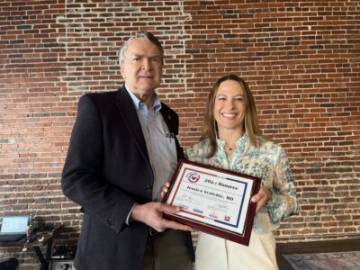 Dr. Jessica Scotchie receiving her 2025 Doctors' Day Honoree Award | TRM | Chattanooga, TN