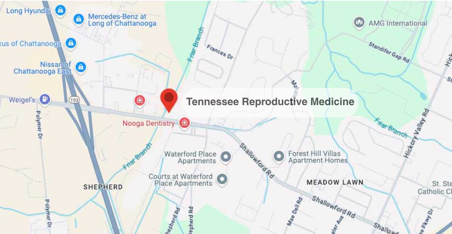 Tennessee Reproductive Medicine Chattanooga Clinic Map
