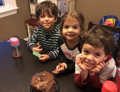 Twins Ivan and Willa, with their brother Cyrus for our story about vanishing twin syndrome | Tennessee Reproductive Medicine | Chattanooga