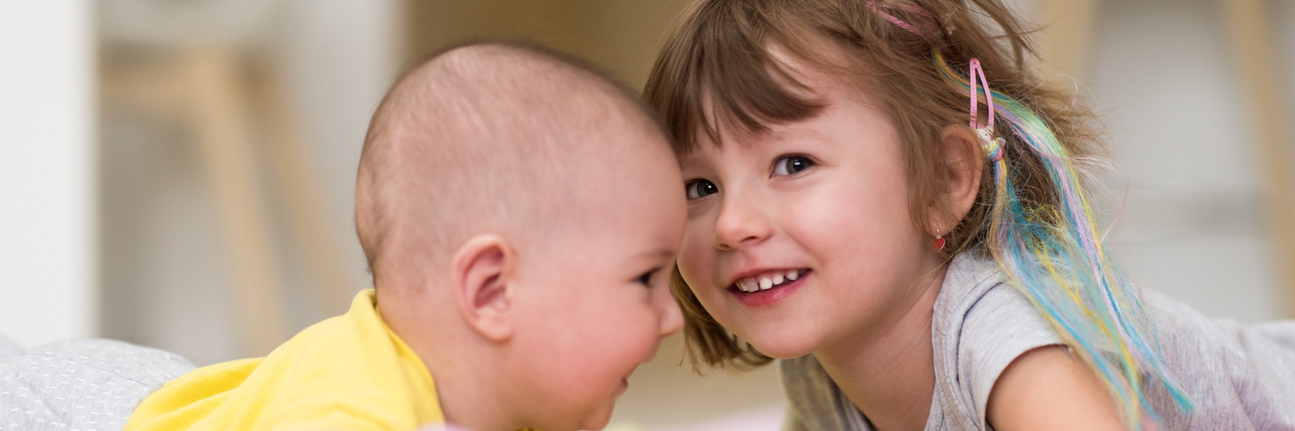 Baby brother born after embryo sex selection during IVF smiling with older sister | TRM | Chattanooga, TN