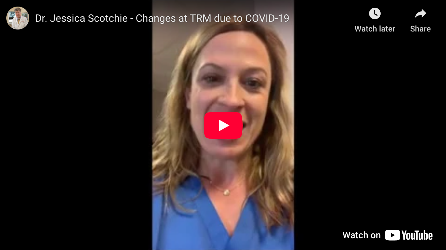 Dr. Scotchie discusses changes at TRM due to COVID-19