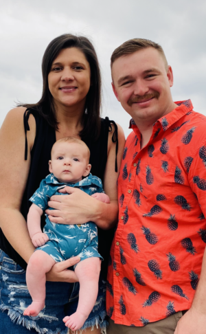 Adrienne and Tyler Downer with their rainbow baby Henry | Tennessee Reproductive Medicine, Chattanooga, TN